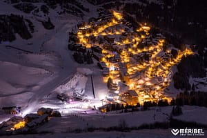 Powder Pines Luxury Travel - Méribel at Night - Photo Credit Sylvain Aymoz
