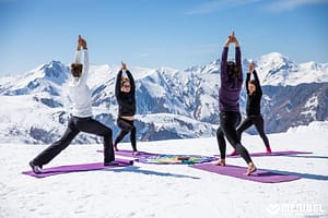 Powder Pines Luxury Travel - Méribel Mountain Top Yoga - Photo Credit Sylvain Aymoz