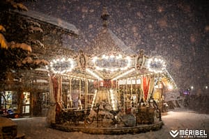 Powder Pines Luxury Travel - Méribel Village Snowfall Carousell - Photo Credit Sylvain Aymoz