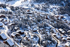 Powder Pines Luxury Travel - Méribel Arial View - Photo Credit Sylvain Aymoz